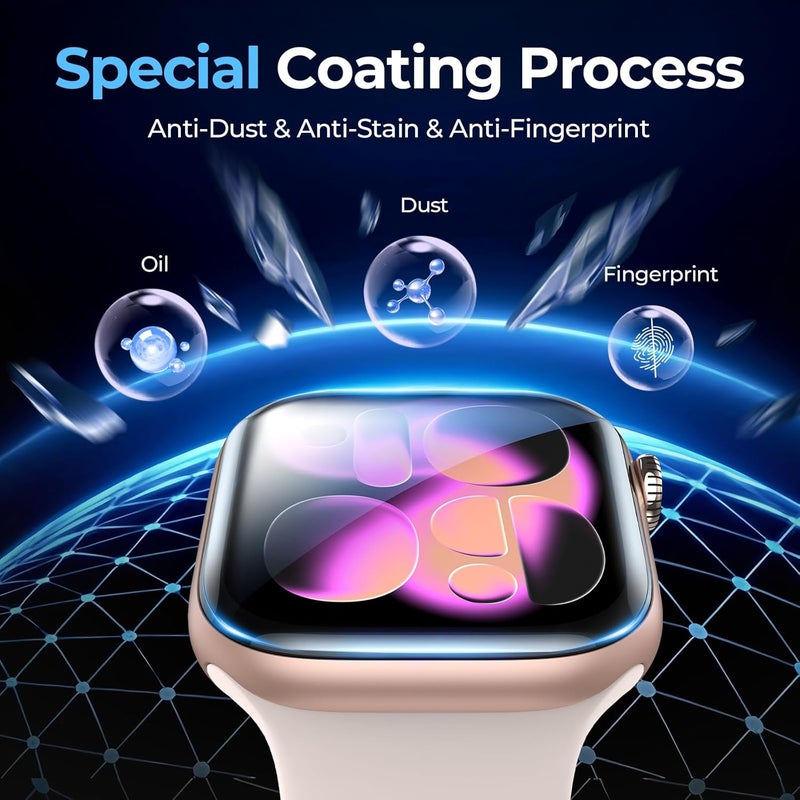 LK 8 Pack for Apple Watch Series 11 Screen Protector 42mm [Upgrade Soft TPU Film - Strong Absorption] Self-Healing, HD Ultra-Thin 42mm Screen Protector for iWatch Accessories, High Touch Screen Cover - Image 5